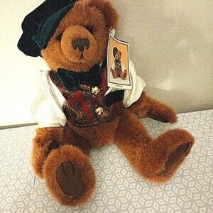 Vintage w original TAGS Fine Toy Company Teddy Bear Brown Realistic Stuffed Toy